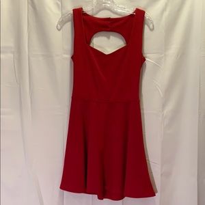 Red Sleeveless Mini A-line Cocktail Dress